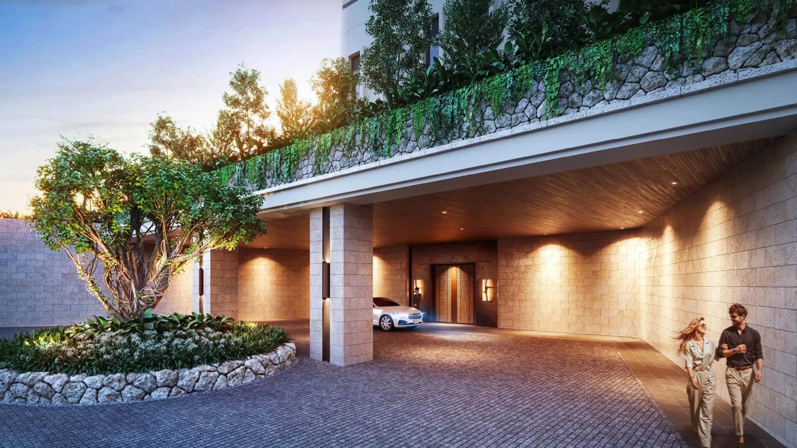 BLISSTIA SUITES & RESORT 沖縄恩納村 — 恩納村前兼久 · 崖上インフィニティプールから望む東シナ海のサンセット