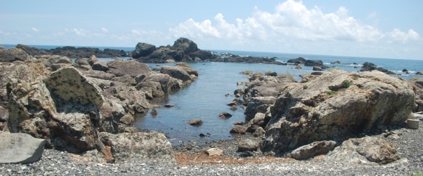 岬観光ホテル — 高知・室戸岬町 · 太平洋の波打ち際に立つ木造旅館、本館と新館が登録有形文化財