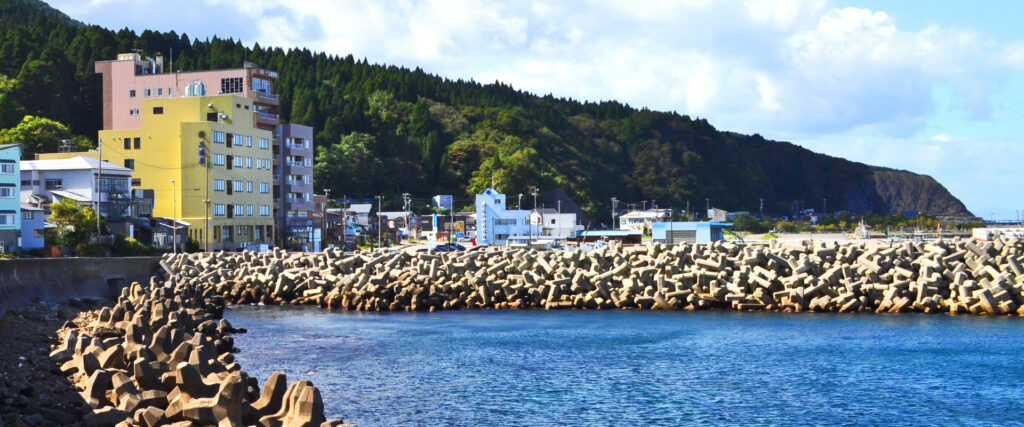 下風呂観光ホテル 三浦屋 — 青森・下風呂温泉 · 津軽海峡に面した漁火の宿、全室から海峡を望む